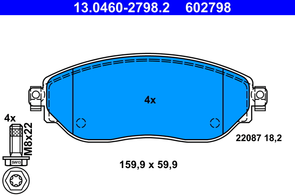 Placute frana ATE 13.0460-2798.2