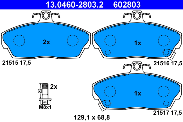 Placute frana ATE 13.0460-2803.2