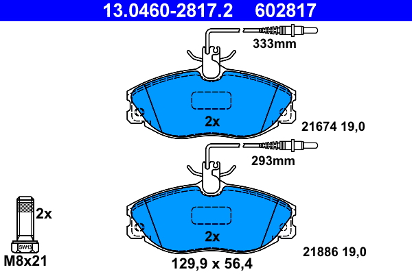 Placute frana ATE 13.0460-2817.2