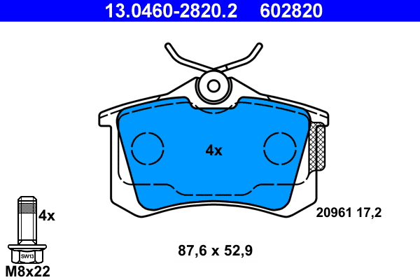 Placute frana ATE 13.0460-2820.2