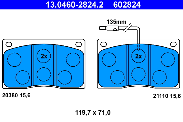 Placute frana ATE 13.0460-2824.2