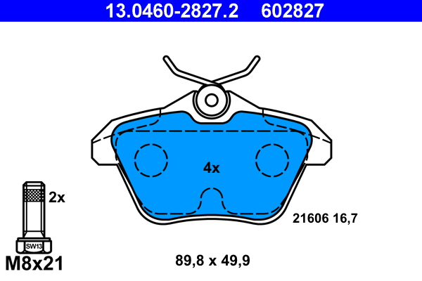 Placute frana ATE 13.0460-2827.2