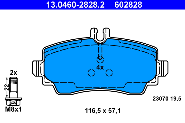 Placute frana ATE 13.0460-2828.2
