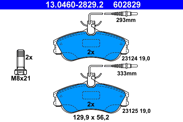 Placute frana ATE 13.0460-2829.2