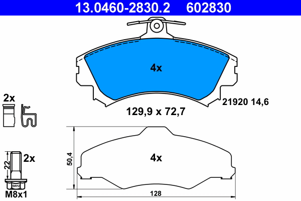 Placute frana ATE 13.0460-2830.2