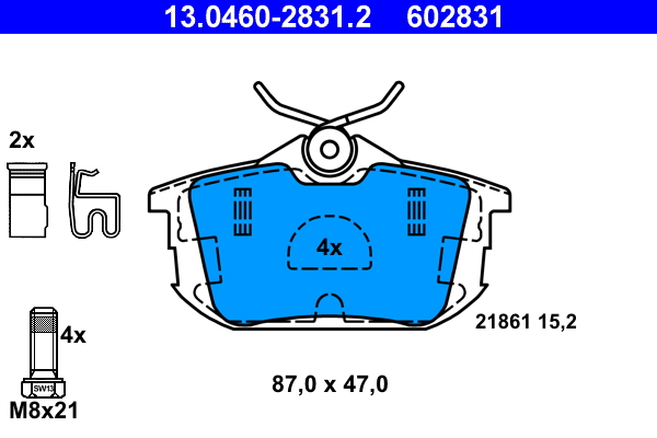 Placute frana ATE 13.0460-2831.2