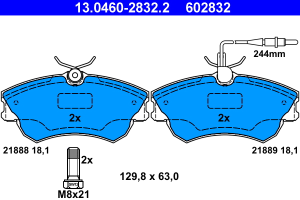 Placute frana ATE 13.0460-2832.2