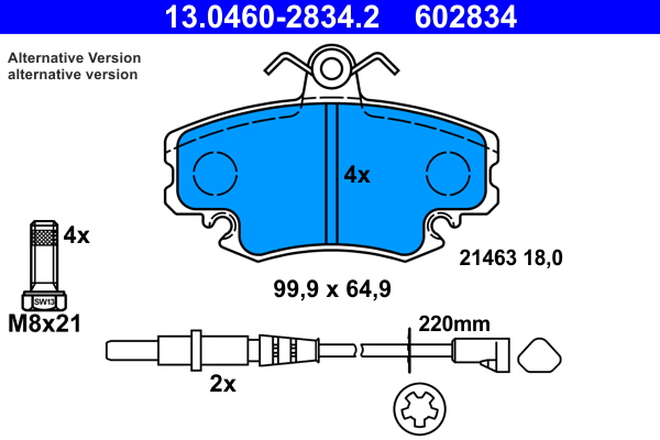 Placute frana ATE 13.0460-2834.2