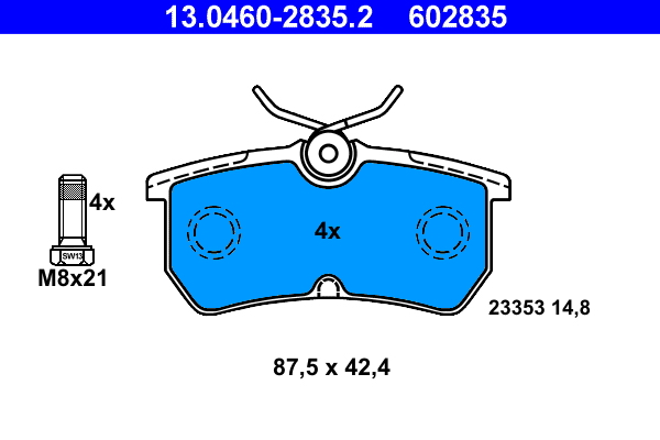 Placute frana ATE 13.0460-2835.2