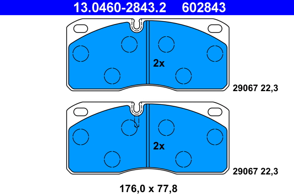 Placute frana ATE 13.0460-2843.2