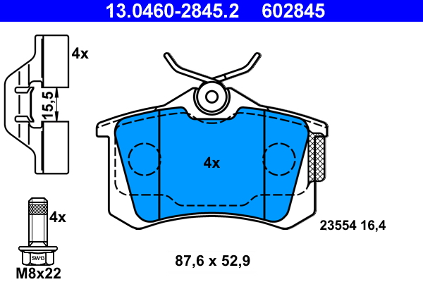 Placute frana ATE 13.0460-2845.2