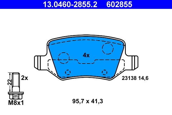 Placute frana ATE 13.0460-2855.2