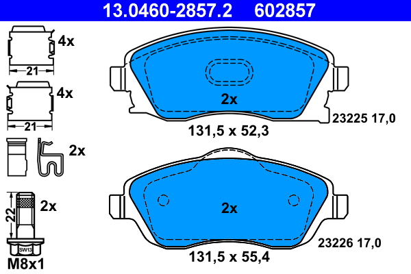 Placute frana ATE 13.0460-2857.2