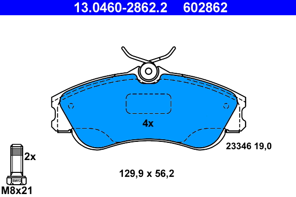 Placute frana ATE 13.0460-2862.2