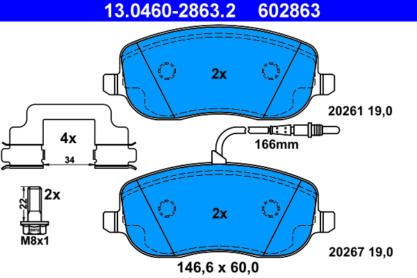 Placute frana ATE 13.0460-2863.2