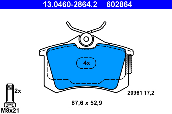 Placute frana ATE 13.0460-2864.2