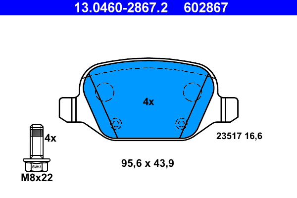 Placute frana ATE 13.0460-2867.2
