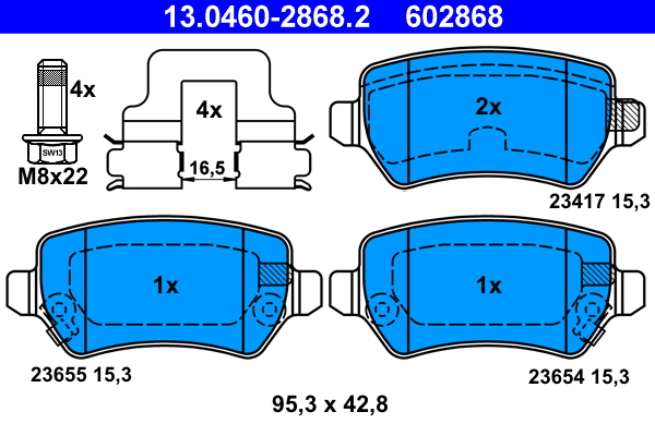 Placute frana ATE 13.0460-2868.2