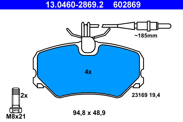 Placute frana ATE 13.0460-2869.2