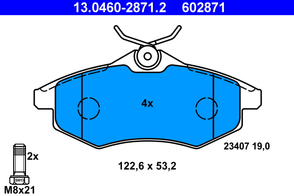 Placute frana ATE 13.0460-2871.2
