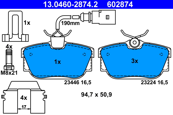 Placute frana ATE 13.0460-2874.2
