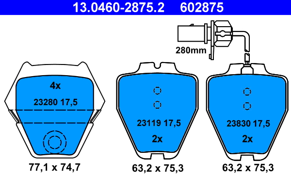 Placute frana ATE 13.0460-2875.2