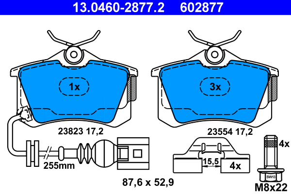 Placute frana ATE 13.0460-2877.2