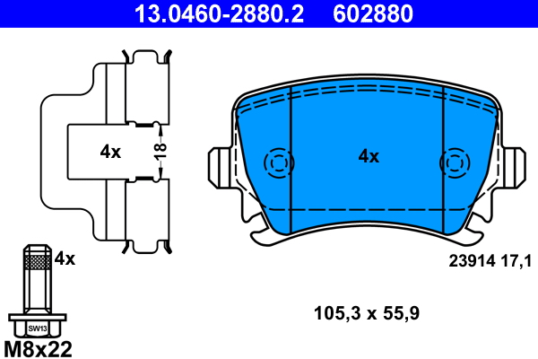 Placute frana ATE 13.0460-2880.2
