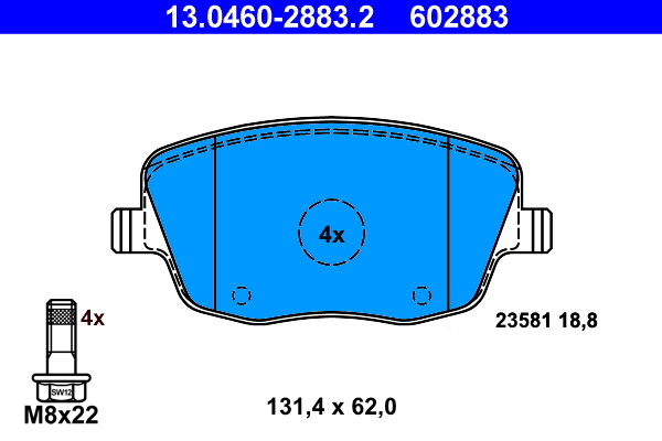 Placute frana ATE 13.0460-2883.2