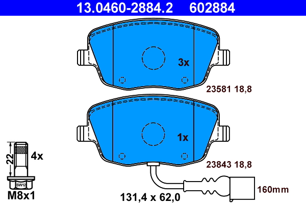 Placute frana ATE 13.0460-2884.2