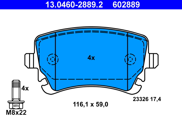 Placute frana ATE 13.0460-2889.2