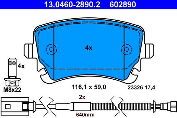 Placute frana ATE 13.0460-2890.2