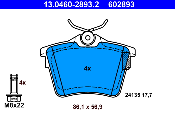 Placute frana ATE 13.0460-2893.2