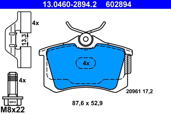 Placute frana ATE 13.0460-2894.2