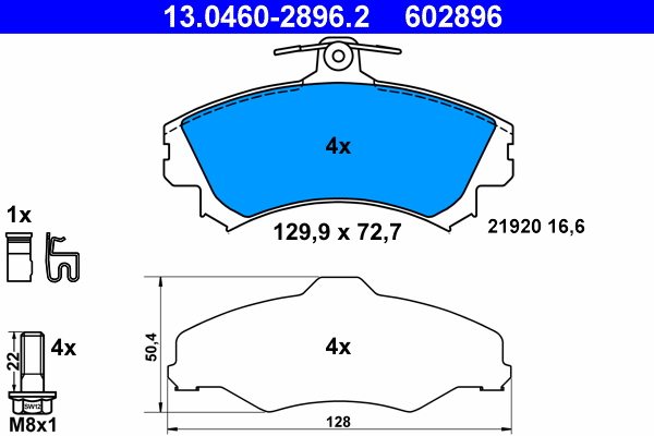Placute frana ATE 13.0460-2896.2