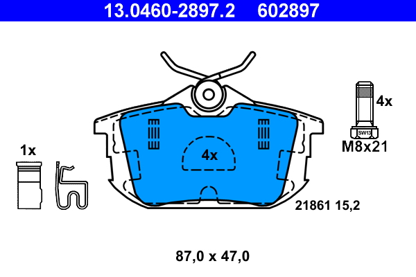 Placute frana ATE 13.0460-2897.2