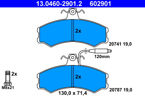 Placute frana ATE 13.0460-2901.2