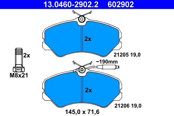 Placute frana ATE 13.0460-2902.2