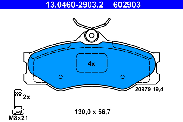 Placute frana ATE 13.0460-2903.2