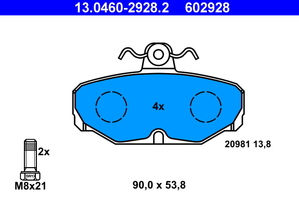 Placute frana ATE 13.0460-2928.2