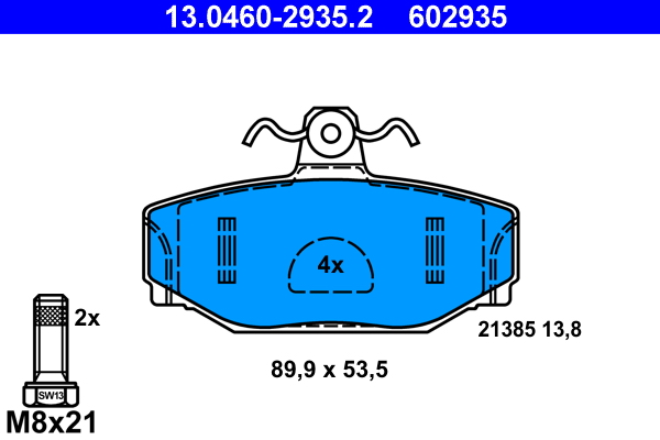 Placute frana ATE 13.0460-2935.2