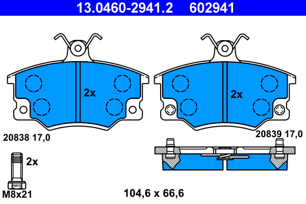 Placute frana ATE 13.0460-2941.2