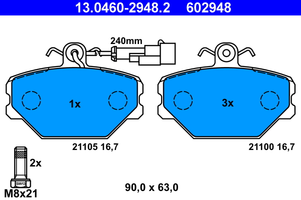 Placute frana ATE 13.0460-2948.2