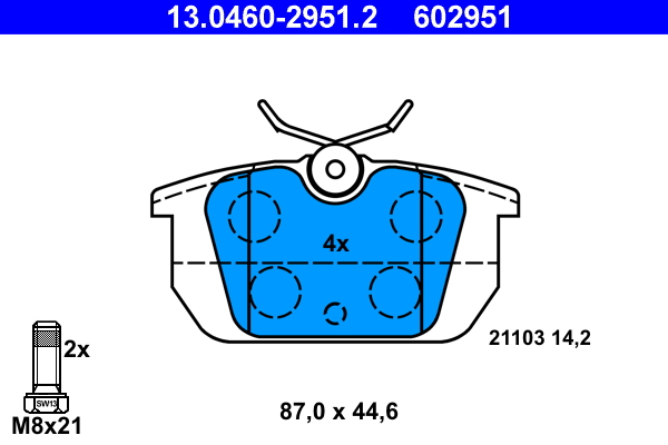 Placute frana ATE 13.0460-2951.2