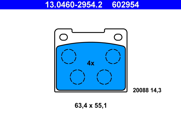 Placute frana ATE 13.0460-2954.2