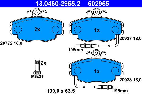 Placute frana ATE 13.0460-2955.2