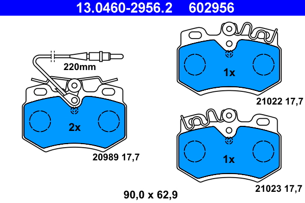 Placute frana ATE 13.0460-2956.2