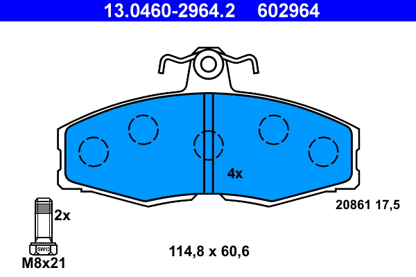 Placute frana ATE 13.0460-2964.2