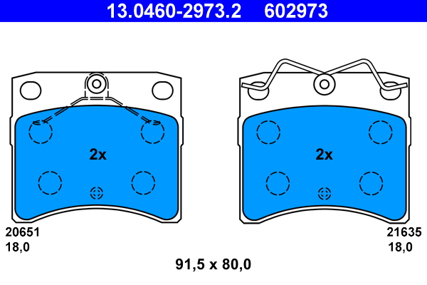 Placute frana ATE 13.0460-2973.2