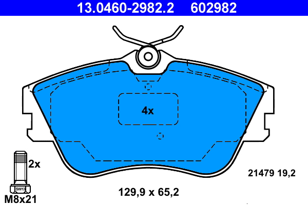 Placute frana ATE 13.0460-2982.2